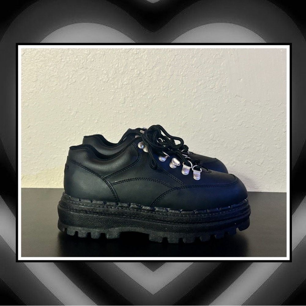 Vintage 90s y2k Chunky Platform Oxford Shoes
